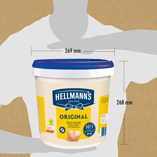 Hellmann’s Original mayonesa sin gluten cubo 10L - Hellmann’s Original 10L, Nº1 Mejor Sabor: máxima estabilidad en cualquier aplicación tanto en frío como en caliente.
